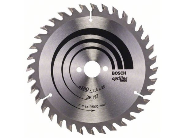 Bosch Optiline Wood - Sirkelformet sagblad - for tre - 160 mm - 36 tenner