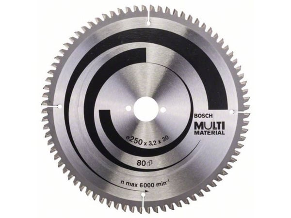 Bosch Multi Material - Sirkelformet sagblad - 250 mm - 80 tenner
