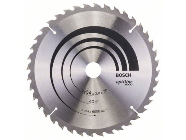Bosch RUNDSAVKLINGE 254X30MM 40T 10GR TRÆ