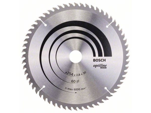 Bosch RUNDSAVKLINGE 254X30MM 60T 20GR TRÆ