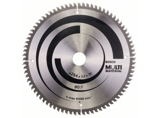 Bosch Multi Material - Sirkelformet sagblad - for multiformål - 254 mm - 80 tenner