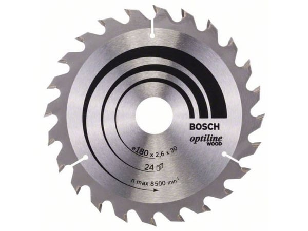 Bosch RUNDSAVKLINGE OPTILINE 180X2,6X30MM 24T 24T