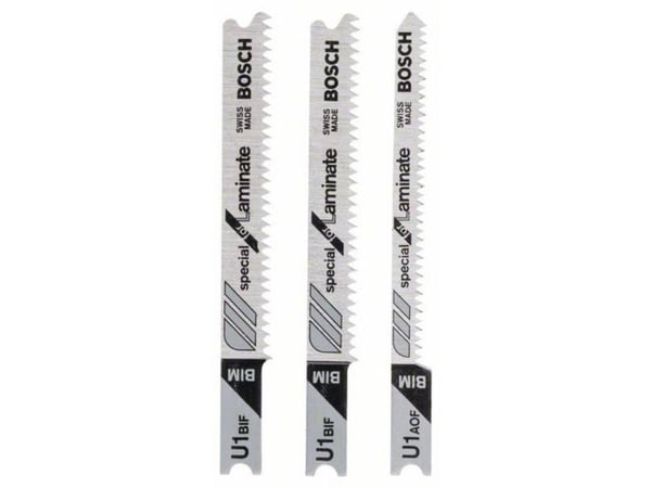 Bosch tilbehør 2608636430 stikksagbladsett med 3 deler U 1 BIF; U 1 AOF 2 stk
