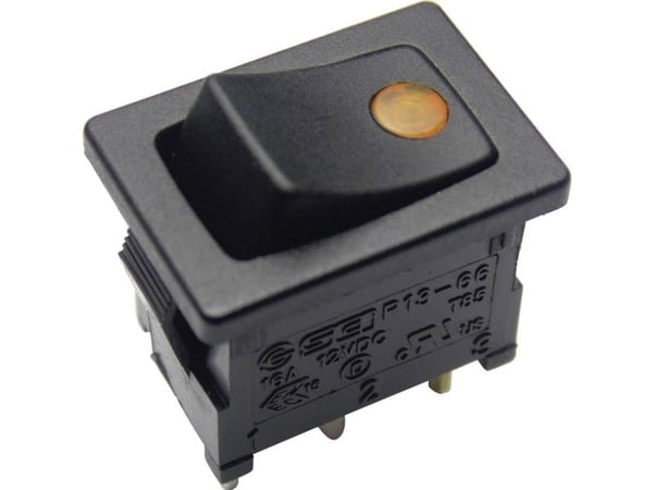 TRU COMPONENTS 1587832 Keinukytkin TC-R13-66B2-02 B/B 12 V/DC 16 A 1 x Pois päältä / Päälle naksahtaen 1 kpl