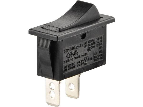 TRU COMPONENTS TC-R13-91A-01 Keinukytkin 250 V/AC 10 A 1 x Off/On Klikkaava 1 kpl