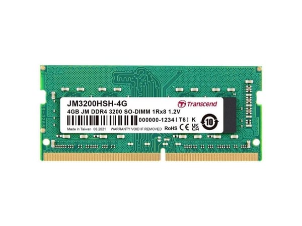 Transcend JetRAM - DDR4 - modul - 4 GB - SO DIMM 260-pin - 3200 MHz / PC4-25600 - CL22 - 1.2 V - ikke-bufret - ikke-ECC