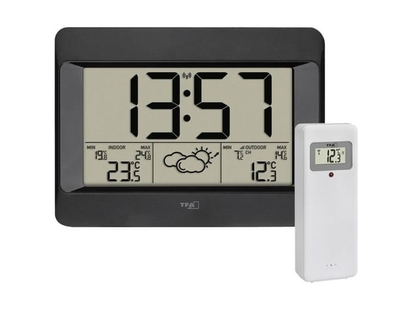 TFA-Dostmann Zeno, Sort, Inne Termometer, Utendørs Barometer, Hygrometer, Termometer, Termometer, Plast, -10 - 50 °C