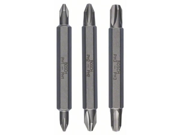 Bosch tilbehør 2607001748 dobbeltklinge-sett PH 1, PH 2, PH 3, 3 stk