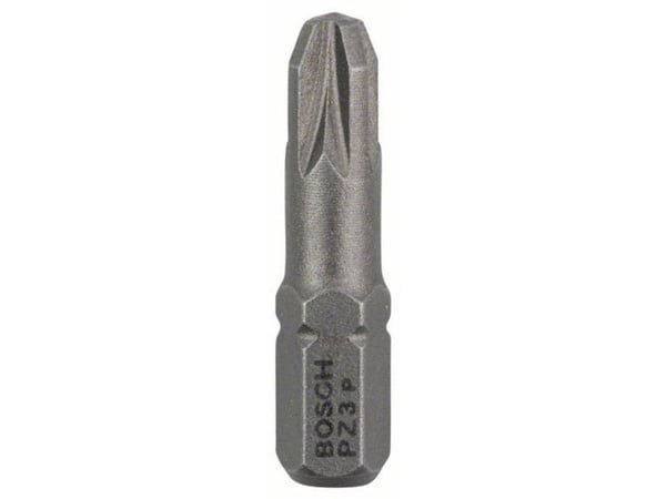 Bosch - Spiss for skrutrekker - for rustfritt stål, bløtt tre - 3 deler - pozidriv - PZ3 - heksagonal - lengde: 25 mm