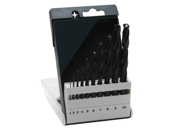 Bosch Accessories 2609255030 HSS metallspiralbor-sett 10 deler 1-10 mm, rullevals DIN 338, sylinderskaft 1 sett