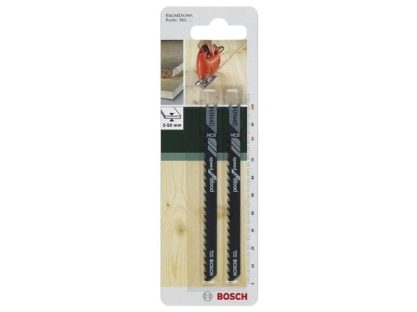 Bosch tilbehør 2609256758 stikksagblad HCS, U 144 D, 2 stk