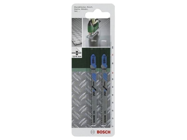 Bosch tilbehør 2609256730 stikksagblad HSS, T 118 B 2 stk