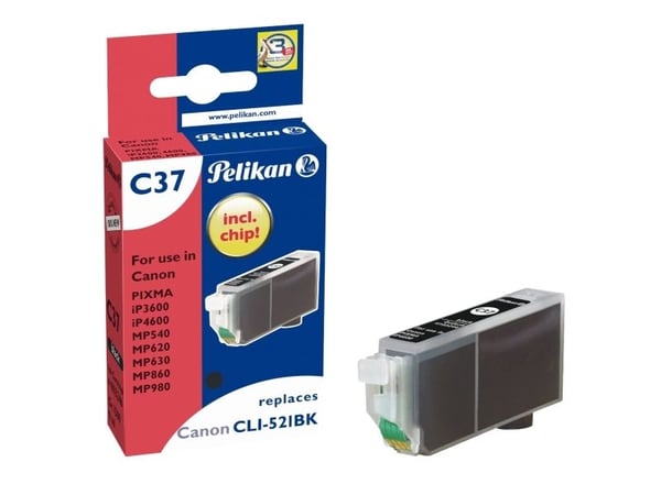 Pelikan C37 - Svart - kompatibel - blekkpatron (alternativ for: Canon CLI-521BK) - for Canon PIXMA iP4700, MP540, MP550, MP560, MP620, MP630, MP640...