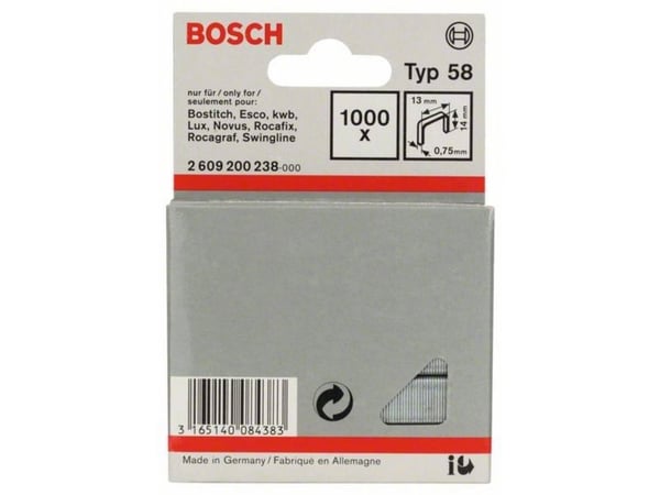 Bosch KIINNIKE TYYPPI 58 14MM 1000 kpl