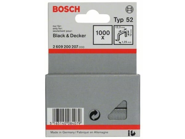Bosch KIINNIKE TYYPPI 52 12MM 1000 kpl