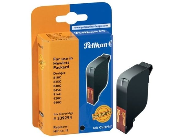 Pelikan Inkjet Cartridge H10 replaces HP 15, black, 42 ml, Korkea (XL) värintuotto, Väriainepohjainen muste, 1 kpl
