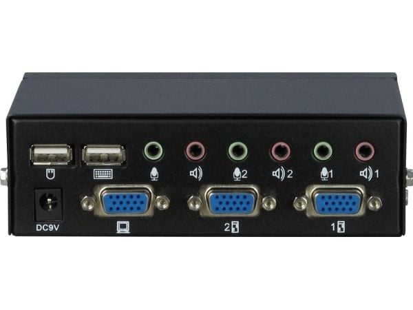 Inter-Tech KVM-AS-21UA, 1920 x 1440 pikseliä, Musta