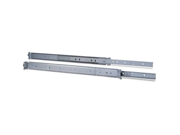 Inter-Tech 18" Telescopic rail - Tannstangsett - grå - 1U - 19"