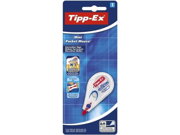 Tipp-Ex Mini Pocket Mouse - Retterulle - 5 mm x 5 m - gjennomsiktig dispenser