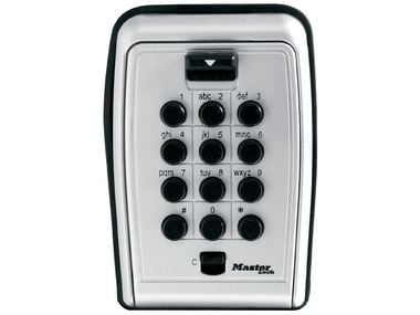 MASTER LOCK 5423EURD, Seinäkassakaappi, Musta, Harmaa, Yhdistelmälukko, Avain, 79 mm, 52 mm