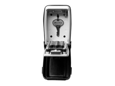 MASTER LOCK 5423EURD, Seinäkassakaappi, Musta, Harmaa, Yhdistelmälukko, Avain, 79 mm, 52 mm