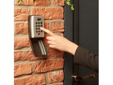 MASTER LOCK 5423EURD, Seinäkassakaappi, Musta, Harmaa, Yhdistelmälukko, Avain, 79 mm, 52 mm