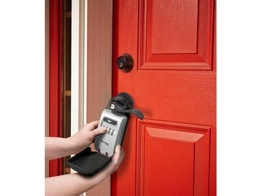 MASTER LOCK 5420EURD, Bærbar safe, Grå, Kombinasjonslås, Metall, Nøkkel, 72 mm