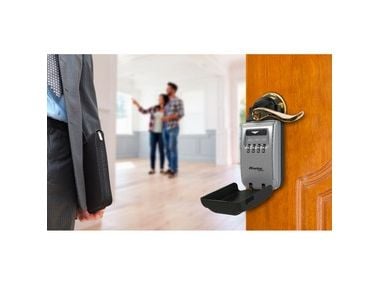 MASTER LOCK 5420EURD, Bærbar safe, Grå, Kombinasjonslås, Metall, Nøkkel, 72 mm