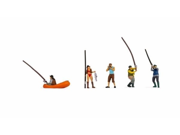 NOCH Angler, HO (1:87), Flerfarget, 5 stykker