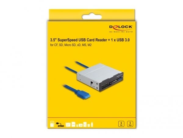 Delock - Kortleser - 3,5" (Multiformat) - USB 3.2 Gen 1
