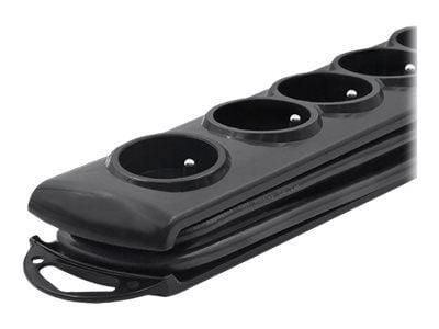 Qoltec - Overspenningsavleder - AC 230 V - 3680 watt - utgangskontakter: 7 - 1.5 m kabel - svart