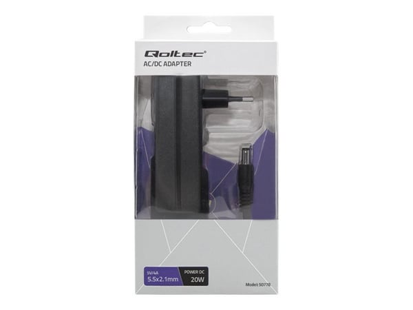 Qoltec - Strömadapter - 20 Watt - 4 A (DC-jack 5,5 x 2,1 mm)
