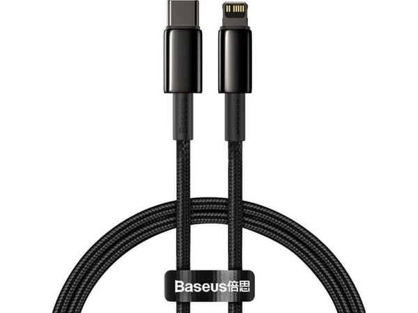 Baseus Tungsten Gold, 2 m, Lightning, USB C, Hanstik, Hanstik, Sortera
