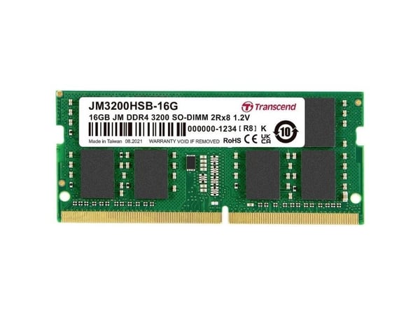 Transcend JetRAM - DDR4 - modul - 16 GB - SO DIMM 260-pin - 3200 MHz / PC4-25600 - CL22 - 1.2 V - ikke-bufret - ikke-ECC