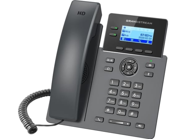 Grandstream GRP2602 - VoIP-telefon - 5-veis anropskapasitet - SIP, RTCP, RTP, SRTP, RTCP-XR - 2 linjer