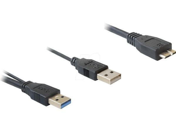 Delock - USB-kabel - USB-type A (hann) til USB (kun strøm), Micro-USB Type B (hann) - USB 3.0 - 20 cm