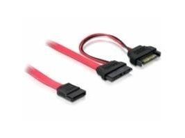 Delock SATA Slimline ALL-in-One cable - SATA-kabel - Serial ATA 150 - Slimline SATA (hunn) til SATA, SATA-strøm - 50 cm