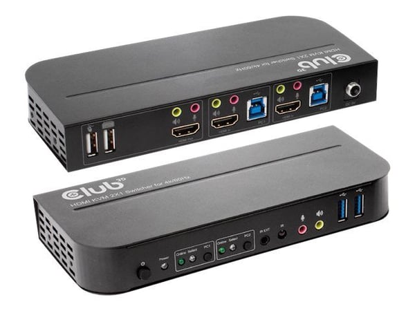 Club 3D CSV-1382 - KVM / lydsvitsj - 2 x KVM/lyd - 1 lokalbruker - stasjonær - AC