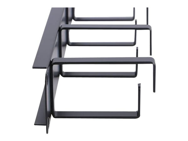 Extralink - Kabelstyringspanel - rackmonterbar - svart - 1U - 19"