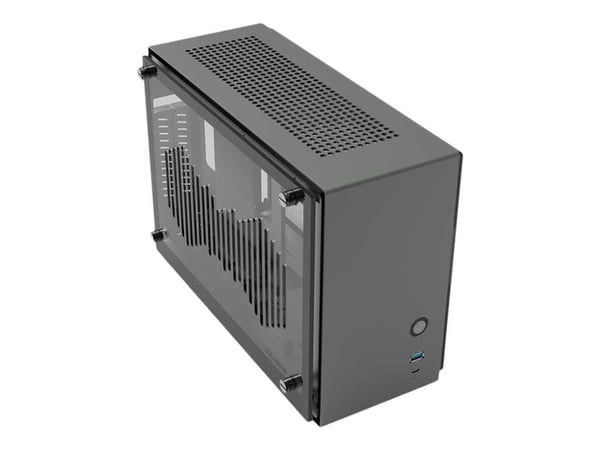 Zalman M2 mini - MT - mini-ITX - sidepanel med vindu (akryl) - ingen strømforsyning - grå - USB