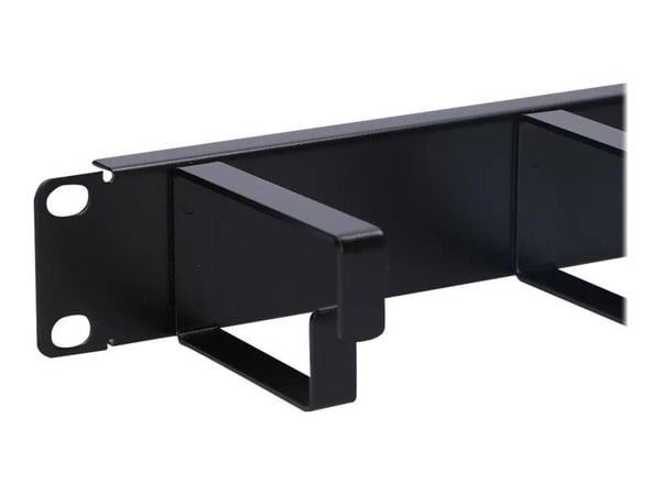 Extralink - Kabelstyringspanel - rackmonterbar - svart - 1U - 19"