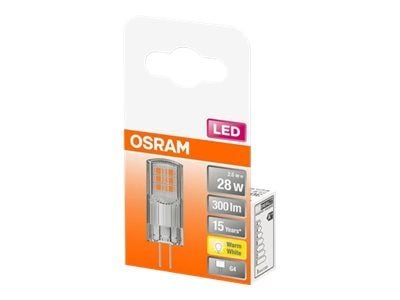 OSRAM LED STAR - LED-lyspære - form: T14 - klar finish - G4 - 2.6 W (ekvivalent 28 W) - klasse F - varmt hvitt lys - 2700 K