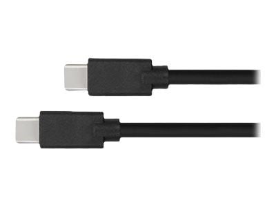 Qoltec - USB-kabel - USB-C (hann) til USB-C (hann) - USB 2.0 - 0.5 A - 2.5 m - svart