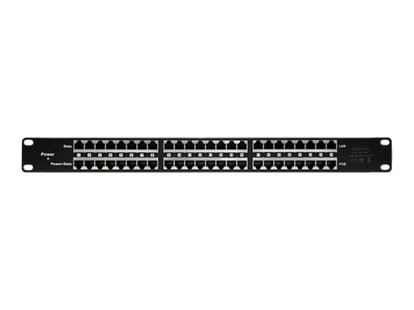 Patch panel RACK     48V, 24 ports, PoE
