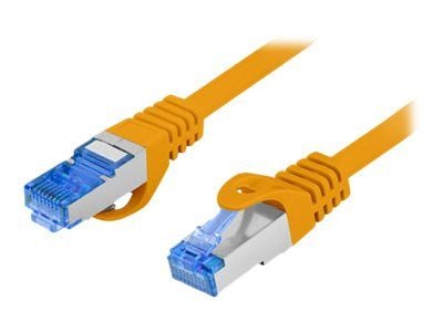 Lanberg - Patchkabel - RJ-45 (han) til RJ-45 (han) - 15 m - S/FTP - CAT 6a - formet, knastfri - oranssi, RAL 1028