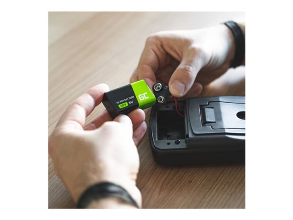 Green Cell - Batteri 2 x 9V / HF9 - NiMH - (genopladelige) - 250 mAh - sort