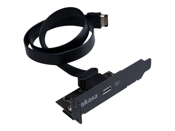 Akasa AK-CBUB37-50L - USB-panel - 20-stift USB 3.1-överdel (hane) till 24 pin USB-C (hona) - 50 cm - reversibla kontakter