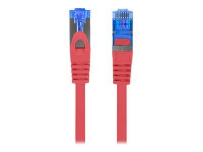 Lanberg - Koblingskabel - RJ-45 (hann) til RJ-45 (hann) - SFTP - CAT 6a - formstøpt, uten hindringer, flertrådet - rød, RAL 3017
