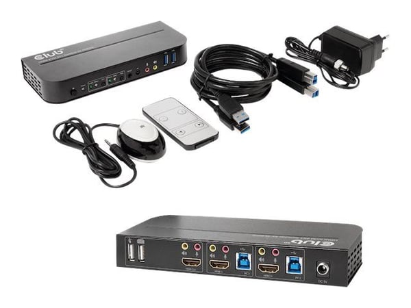 Club 3D CSV-1382 - KVM / lydsvitsj - 2 x KVM/lyd - 1 lokalbruker - stasjonær - AC