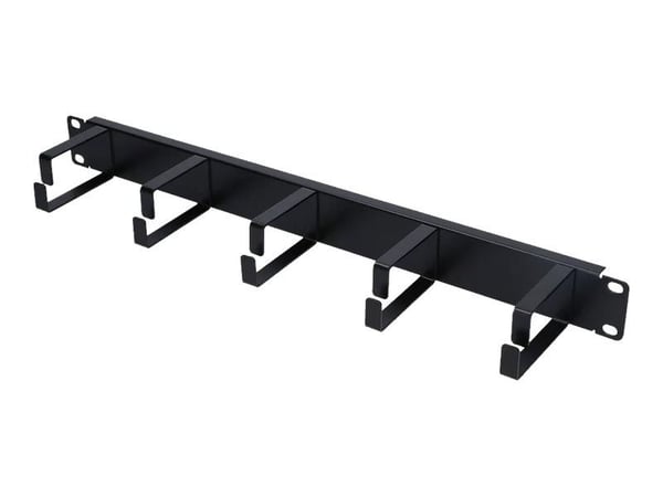 Extralink - Kabelstyringspanel - rackmonterbar - svart - 1U - 19"